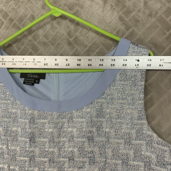 Tasia Womens 12 Dress Light Blue Above the Knee Sheath Conservative Pencil - Picture 6 of 14